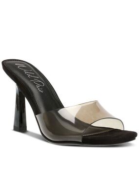Brand New in Box Wild Pair Women's Black Clear Slide Sandal